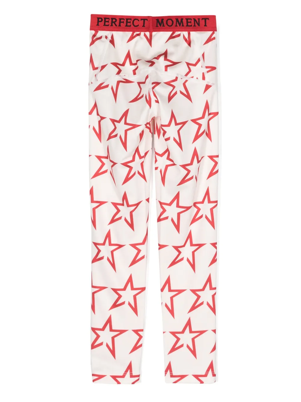 Perfect Moment Kids Legging met logoband en sterprint - Wit