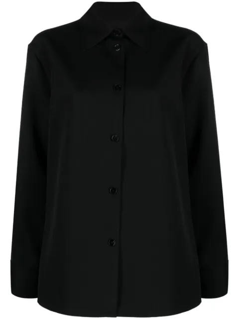 Jil Sander pointed-collar gabardine shirt