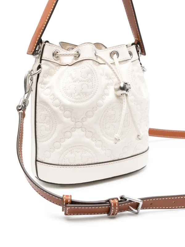 Tory Burch Double T quilted-monogram Bucket Bag - Farfetch