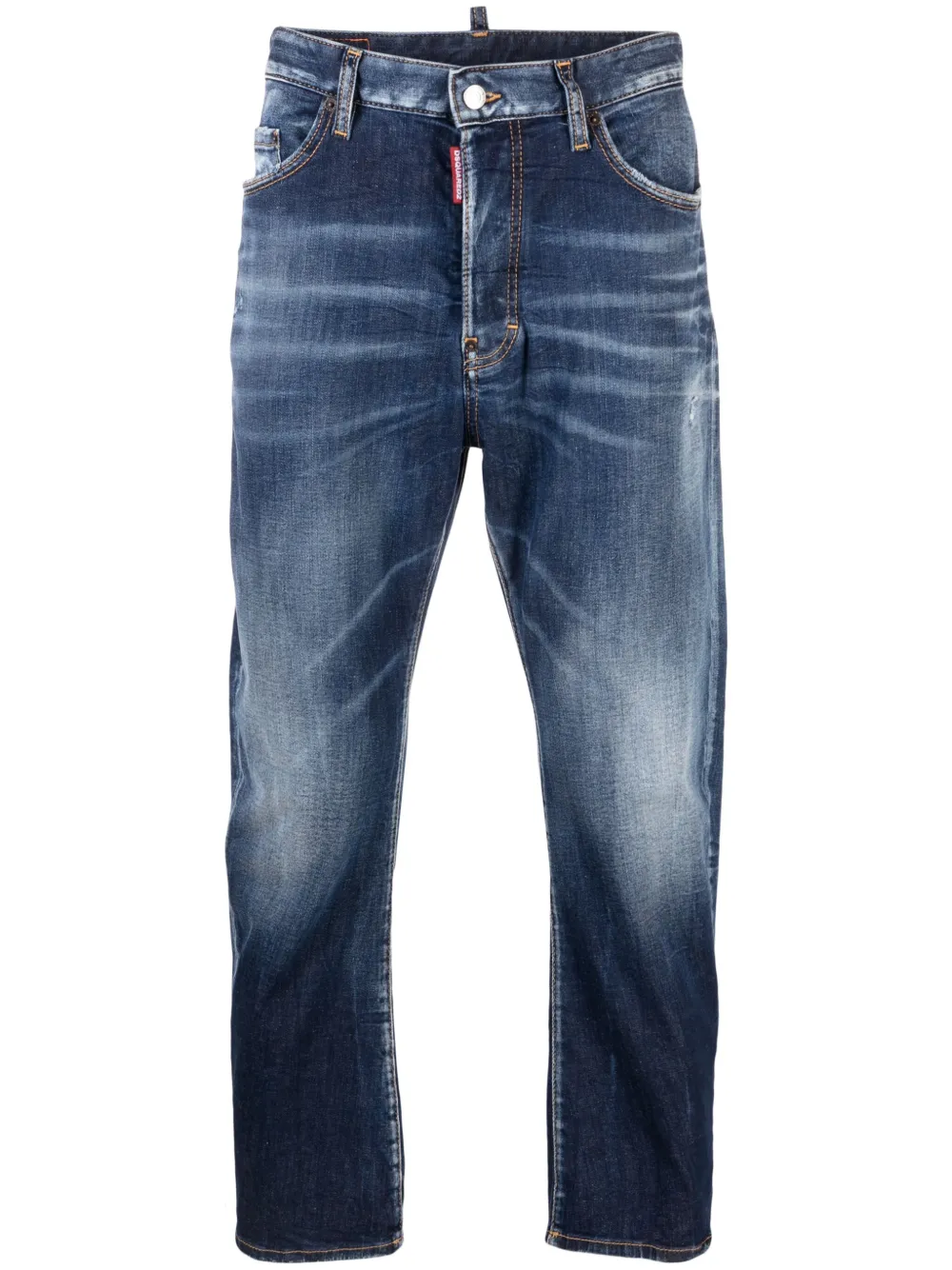 Dsquared2 Mid-rise Straight-leg Jeans In Blue