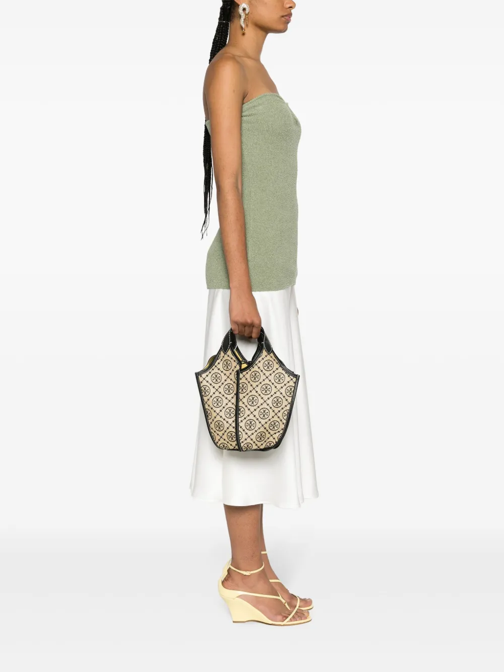Tory Burch T-monogram Lampshade kleine shopper - Beige
