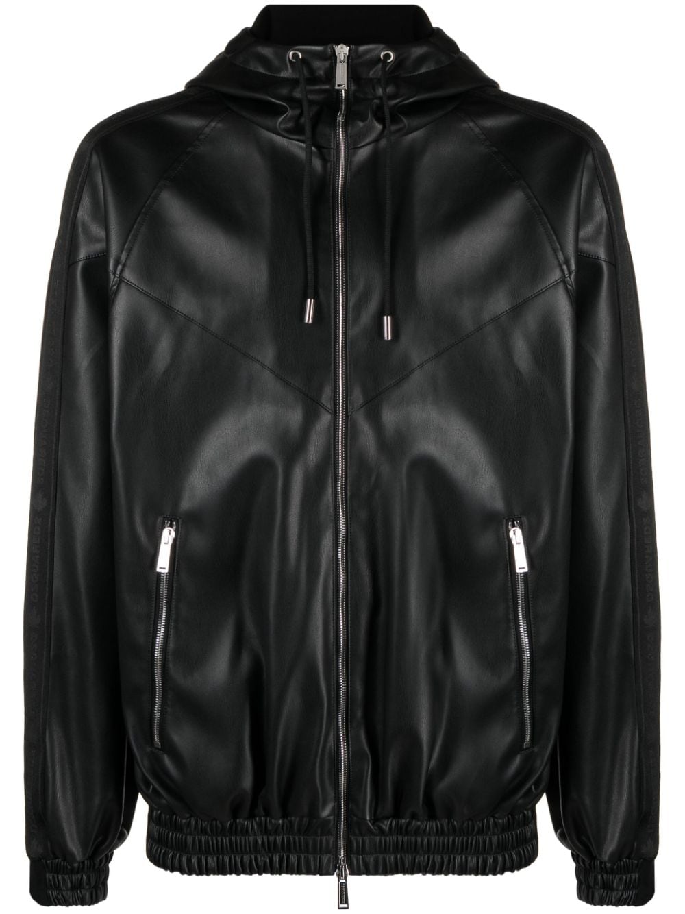 Shop Dsquared2 Hybrid Swag Panelled Jacket In Black