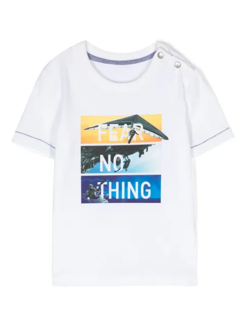 Lapin House slogan-print cotton-blend T-shirt