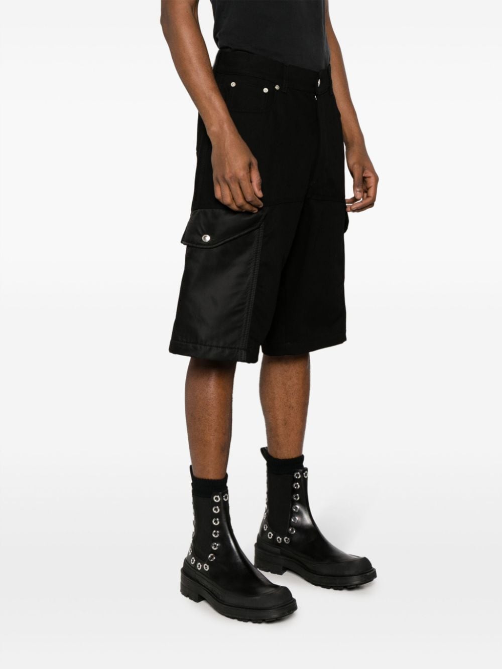 Alexander McQueen Denim cargo shorts Zwart