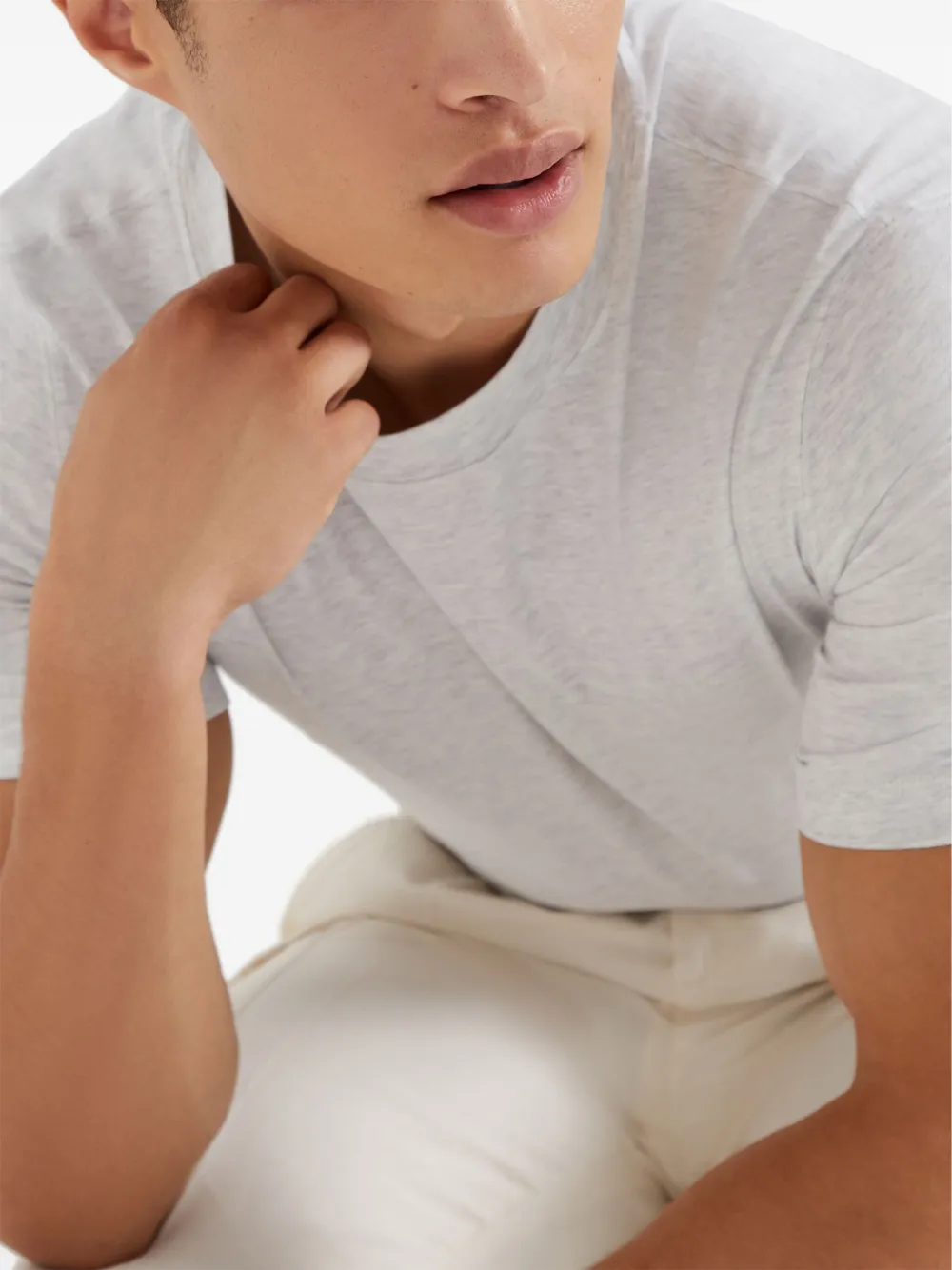 Brunello Cucinelli Sweater met gemêleerd effect Grijs