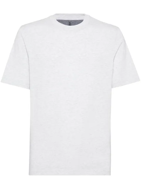 Brunello Cucinelli mélange-effect cotton-blend T-shirt
