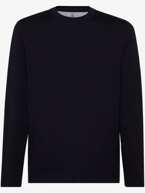 Brunello Cucinelli ribbed-neck cotton T-shirt