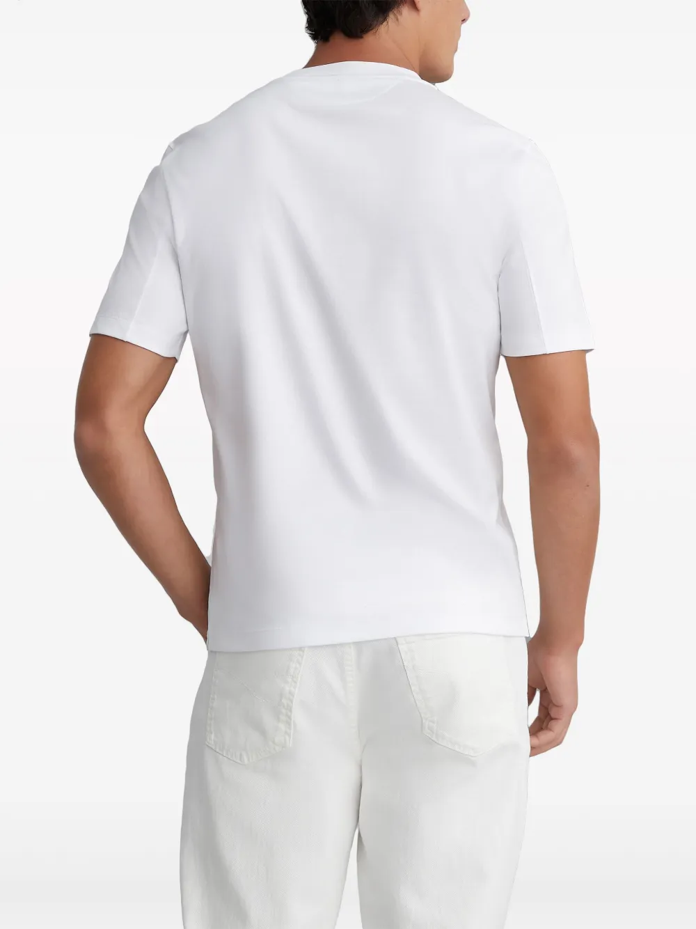Brunello Cucinelli Jersey katoenen T-shirt met ronde hals Wit