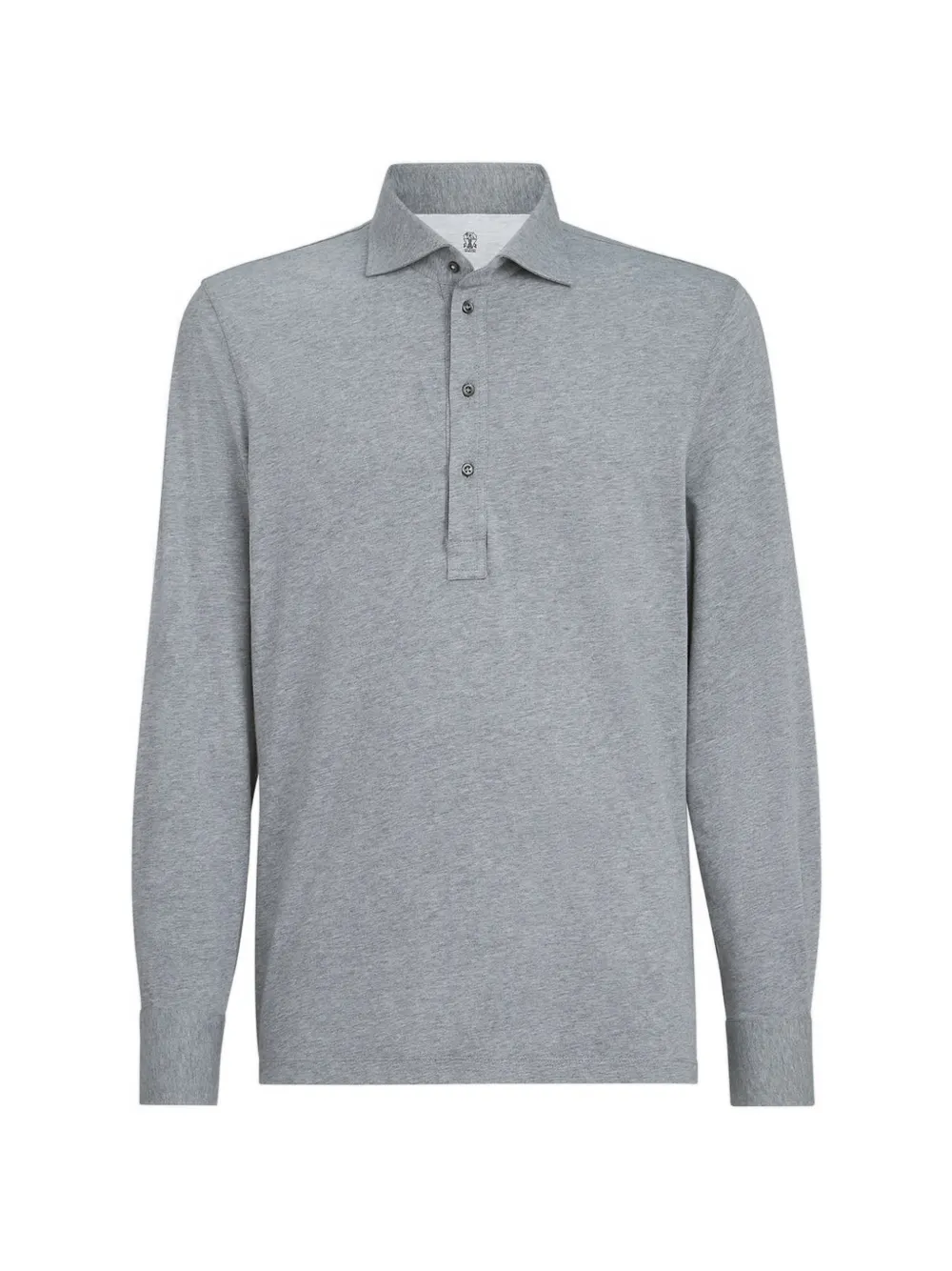 Brunello Cucinelli Katoenen poloshirt met mélange-effect Grijs