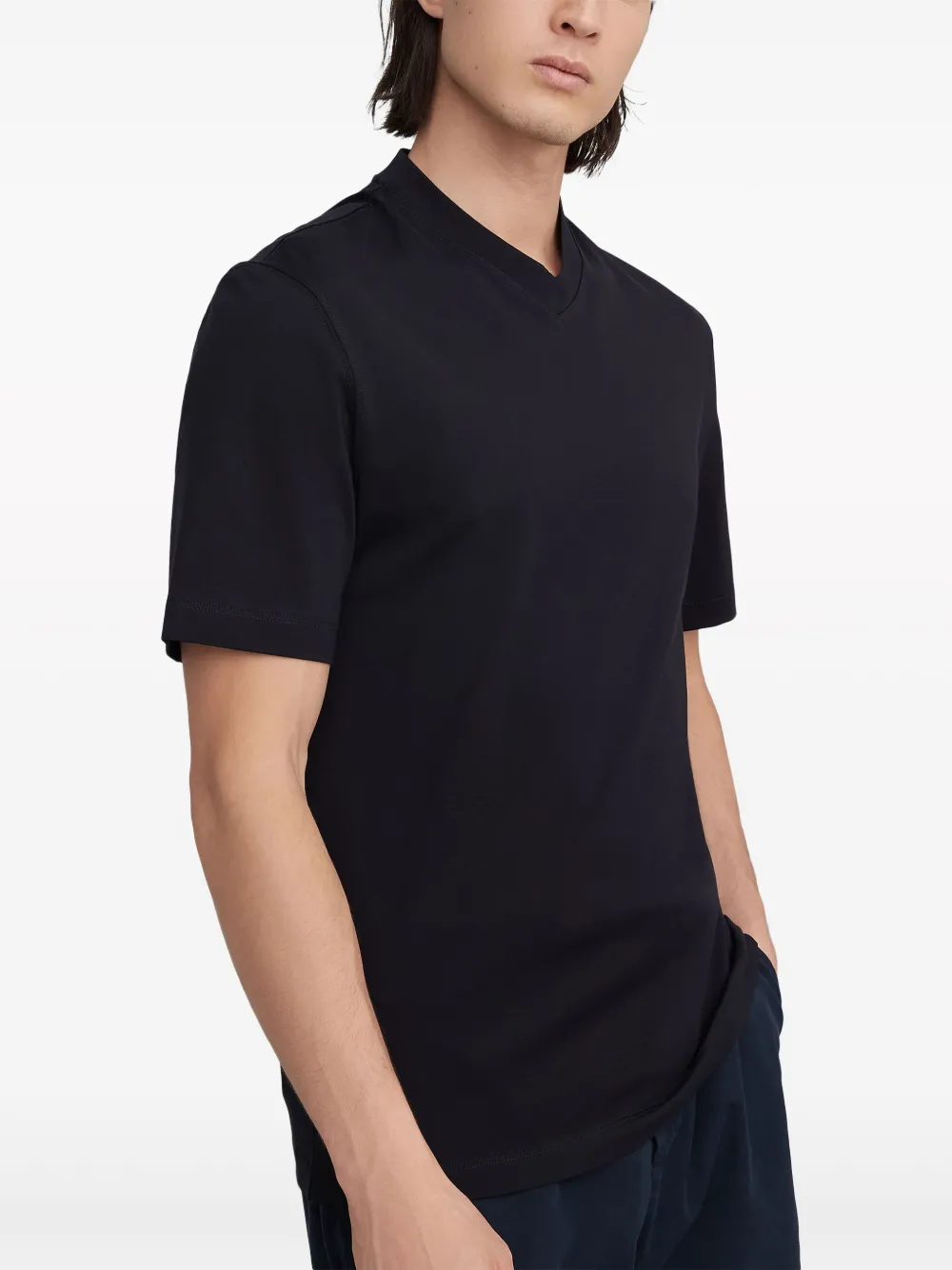 Brunello Cucinelli T-shirt met V-hals Zwart