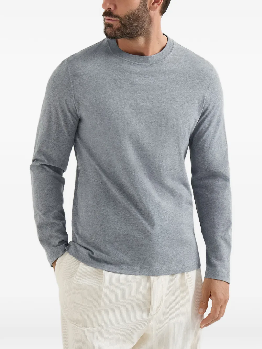 Brunello Cucinelli T-shirt met ronde hals Grijs