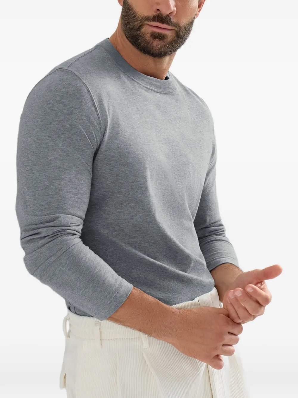Brunello Cucinelli T-shirt met ronde hals Grijs