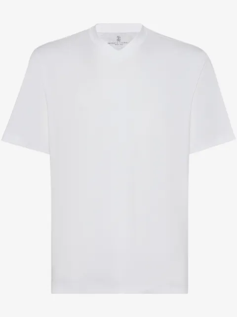 Brunello Cucinelli playera manga corta con cuello en V