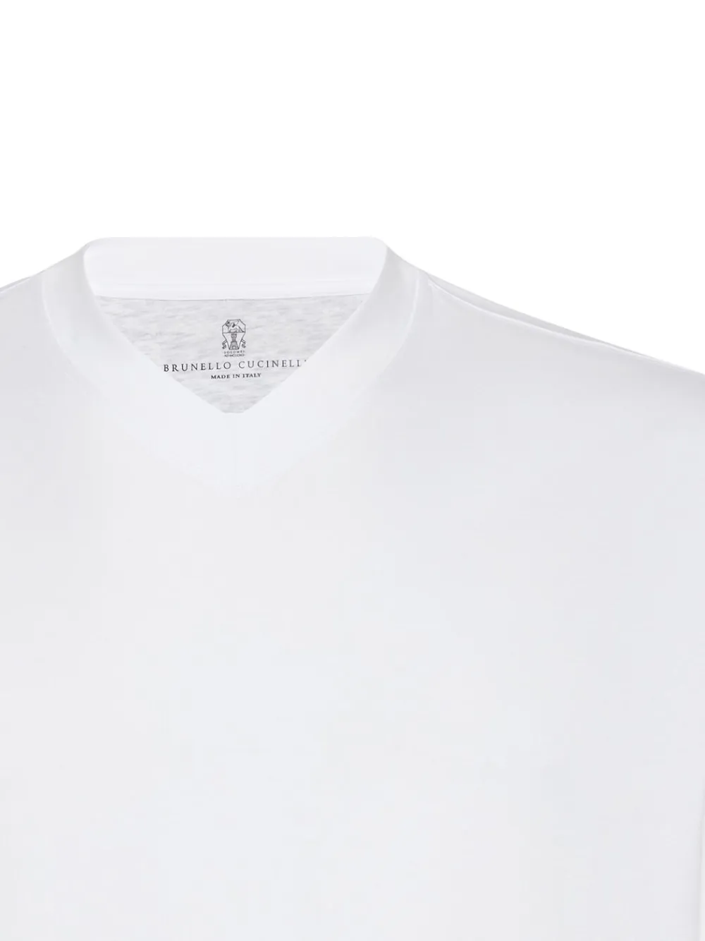 Brunello Cucinelli T-shirt met V-hals Wit