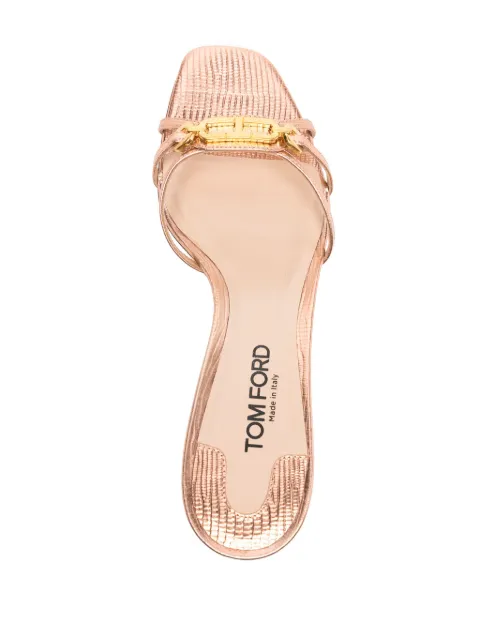 TOM FORD 60mm logo-plaque leather mules W3388LCL232X - 3