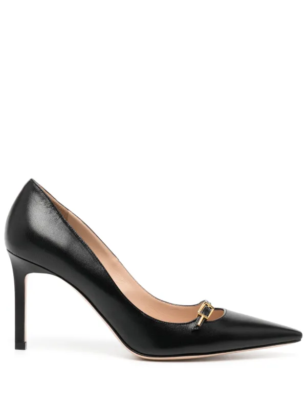 Black pumps with buckle deals
