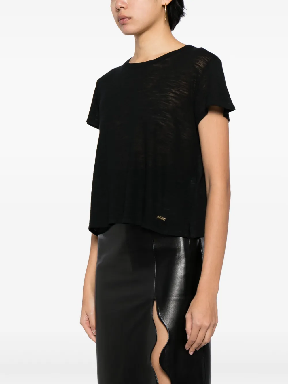 TOM FORD T-shirt met logoplakkaat Zwart