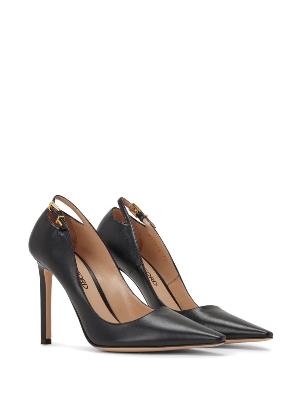 Shop Tom Ford Angelina Leather Pumps In Black