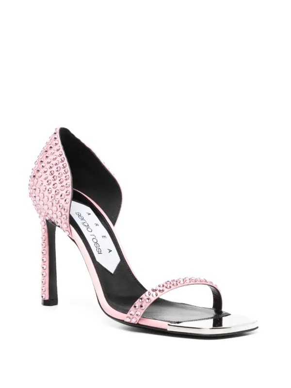 Sergio Rossi Studded Leather Heeled Pumps | Pink | FARFETCH AO