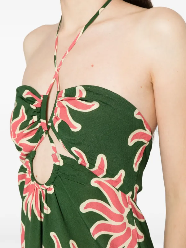 Cala De La Cruz Roge graphic-print Midi Dress | Multicolour | FARFETCH