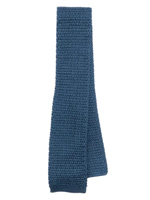 TOM FORD crochet-knit silk necktie