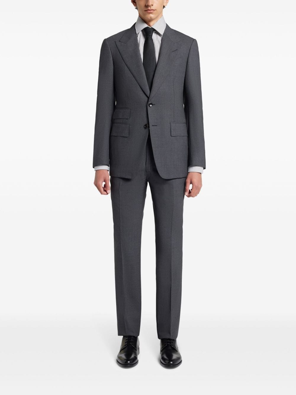 Shop Tom Ford Single-breasted Straight-leg Suit In 灰色
