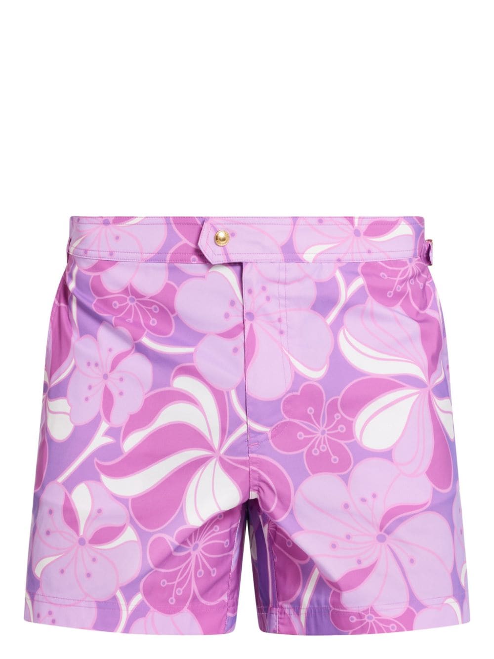 Shop Tom Ford Floral-print Swim Shorts In Pink