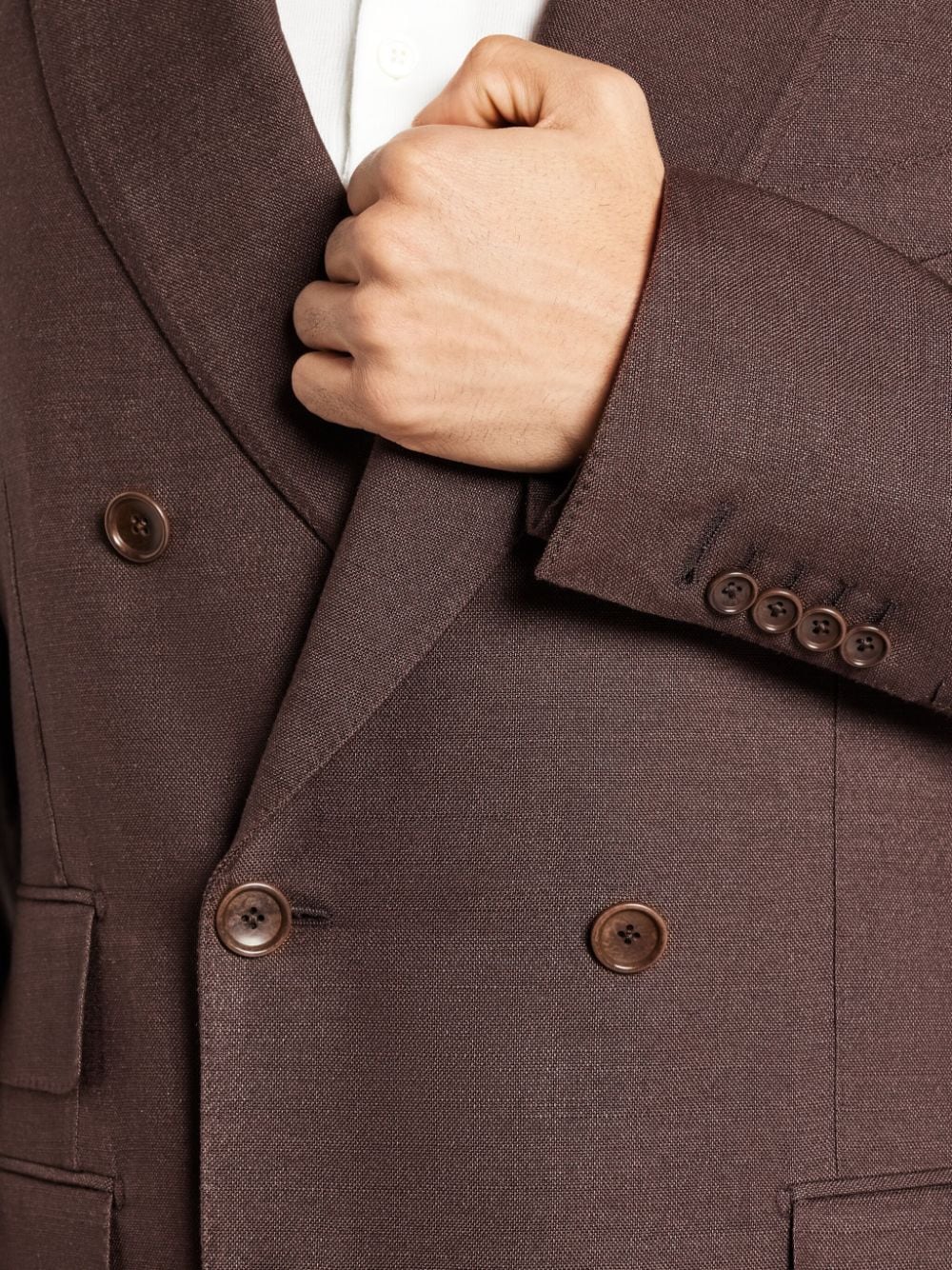 TOM FORD Blazer met dubbele rij knopen Bruin