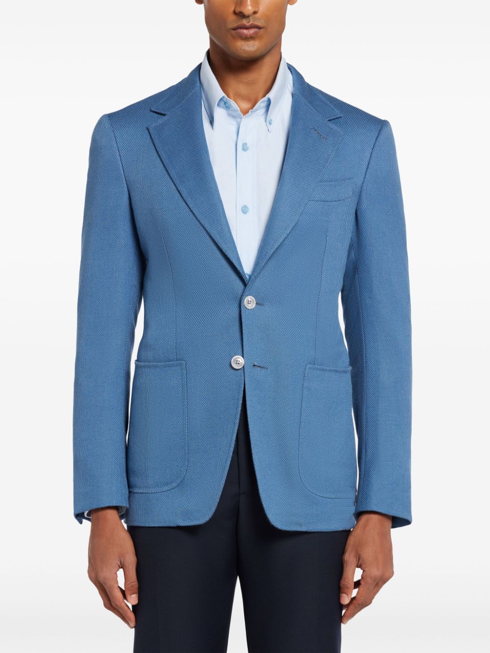 Shop Tom Ford Twill-weave Single-breasted Blazer In Blau