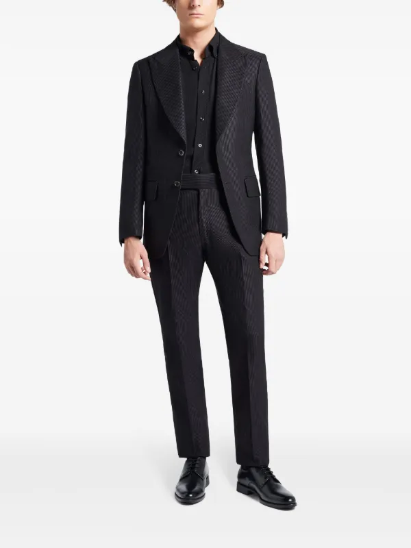 TOM FORD single-breasted Corduroy Blazer | Black | FARFETCH