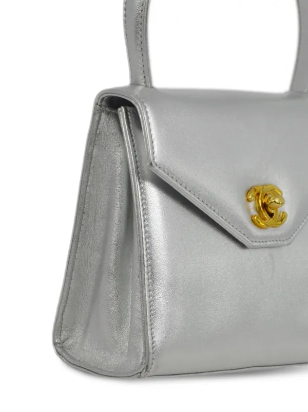 CHANEL】エナメルココマークターンロックハンドバッグ CHANEL Pre-Owned 1997 ココマーク ターンロック ハンドバッグ