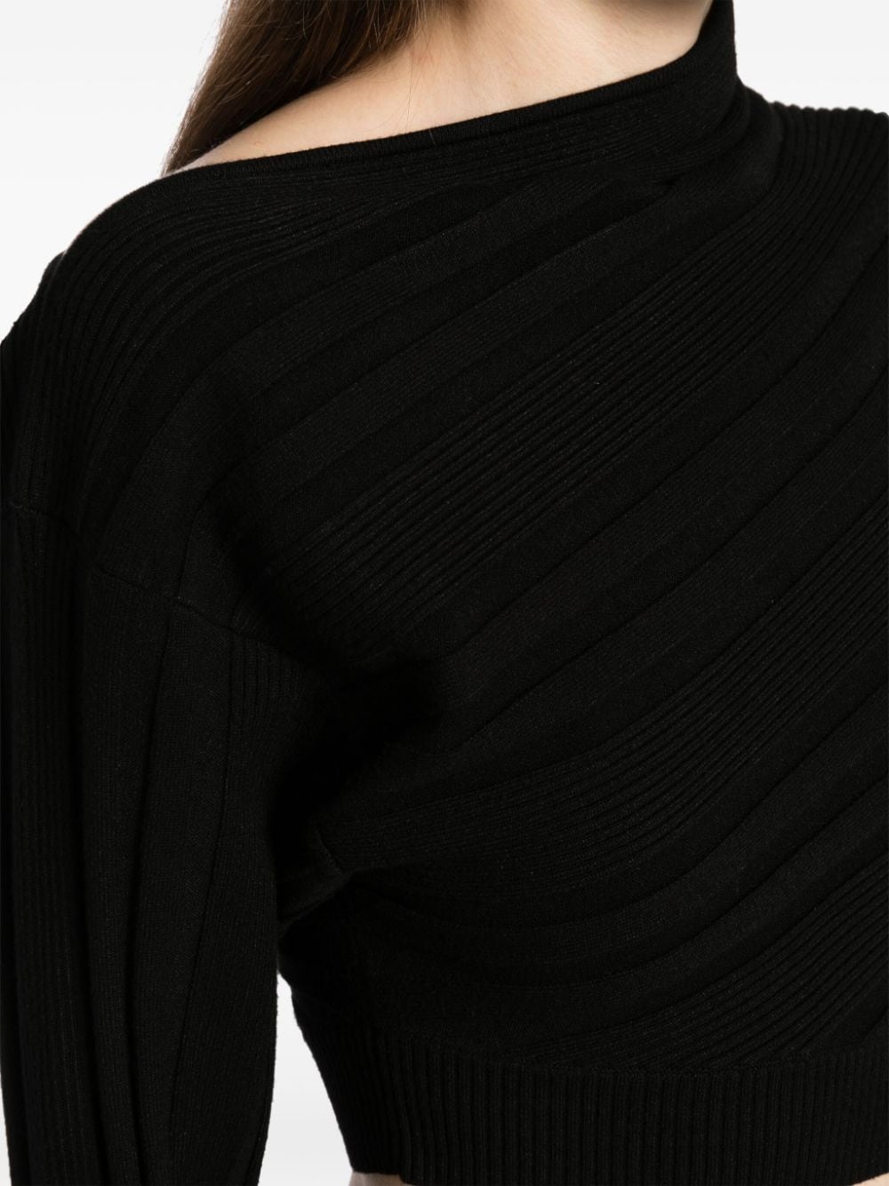 Shop Acler Hadlow Cropped Jumper In Black