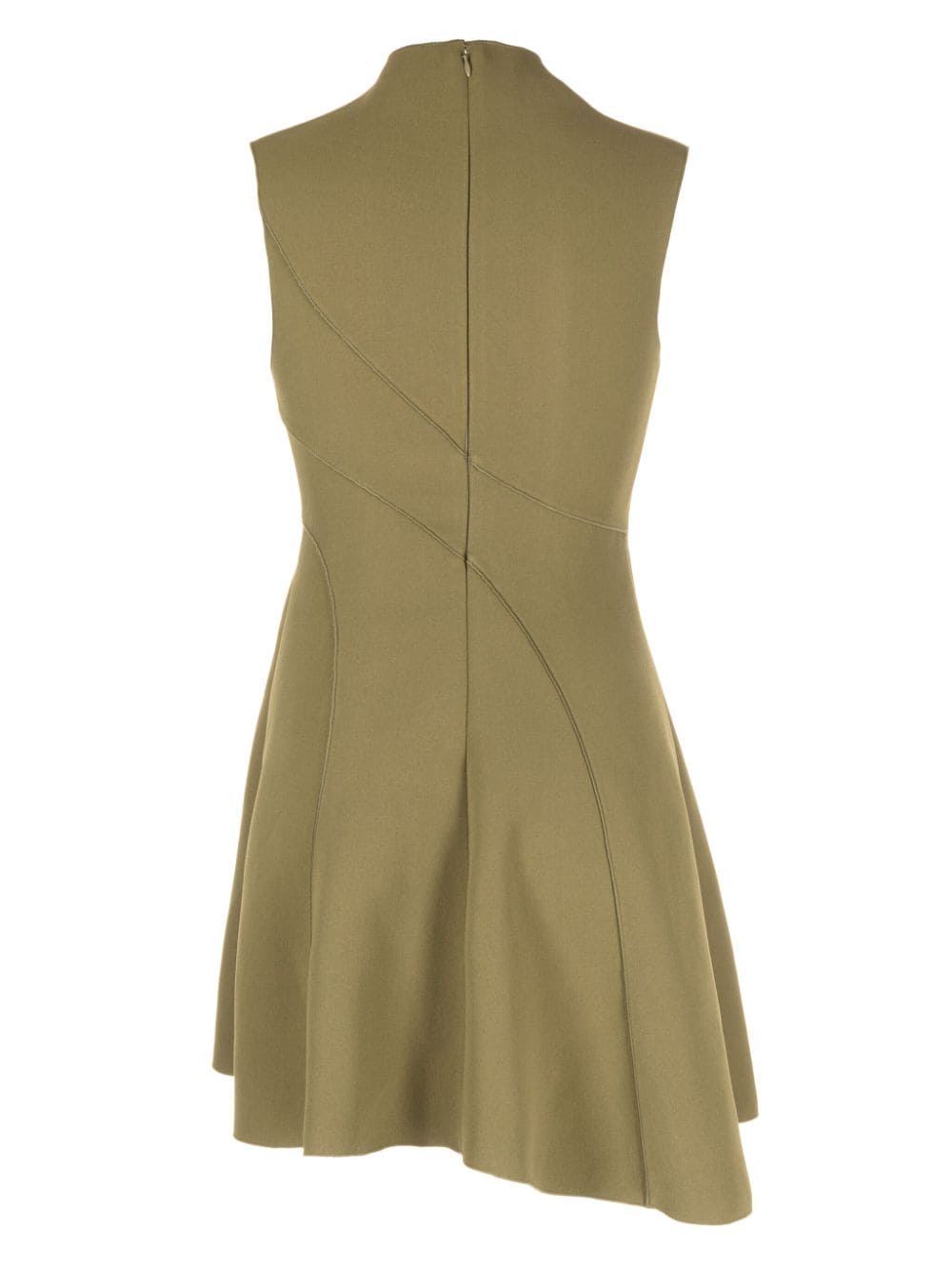 Shop Acler Rowe Asymmetric Jersey Dress In Green