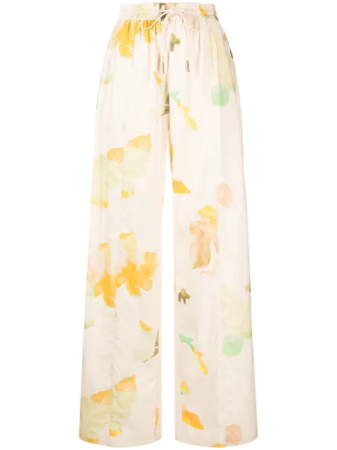 Acler pantalones palazzo Edmond con estampado abstracto