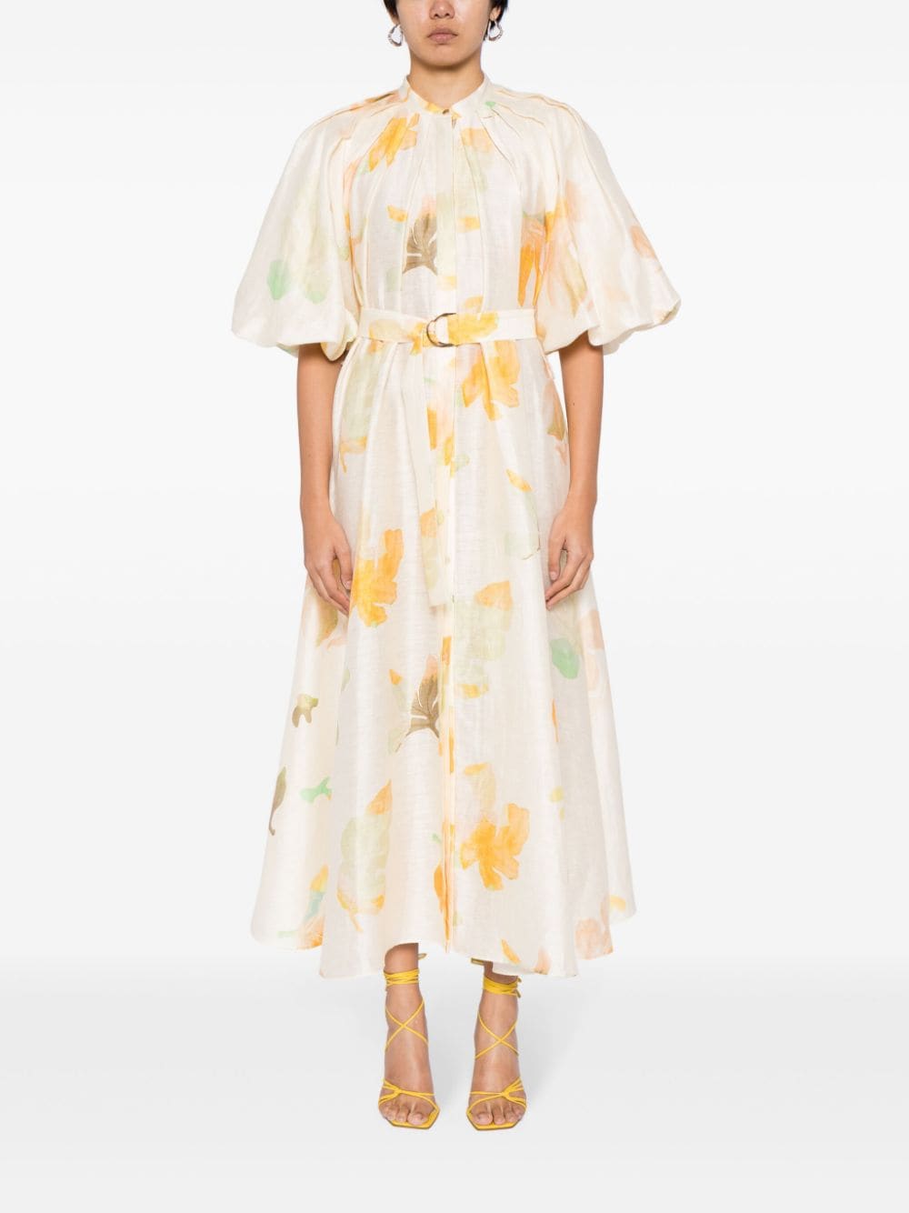 Shop Acler Cranhurst Floral-print Dress In Multicolour