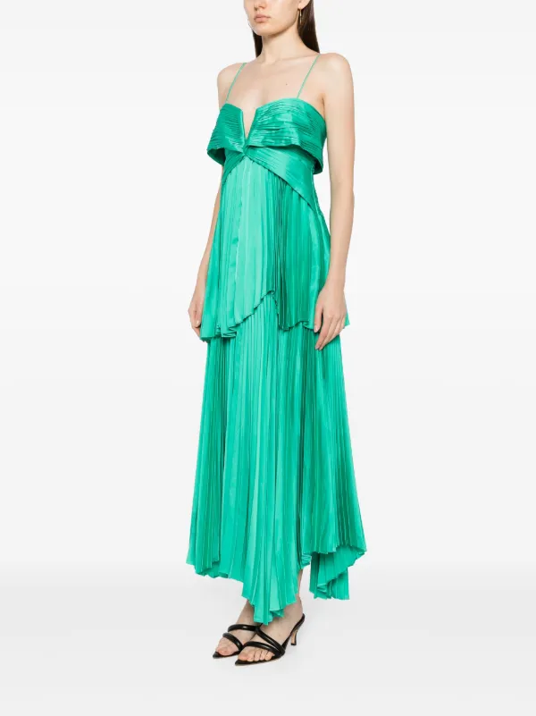 Acler Islington Pleated Satin Dress - Farfetch