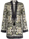 Tory Burch Tory Sundial Square-printed tunic - Blue