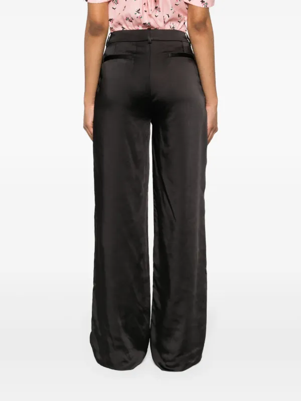 satin-finish straight-leg Trousers Black FARFETCH ID