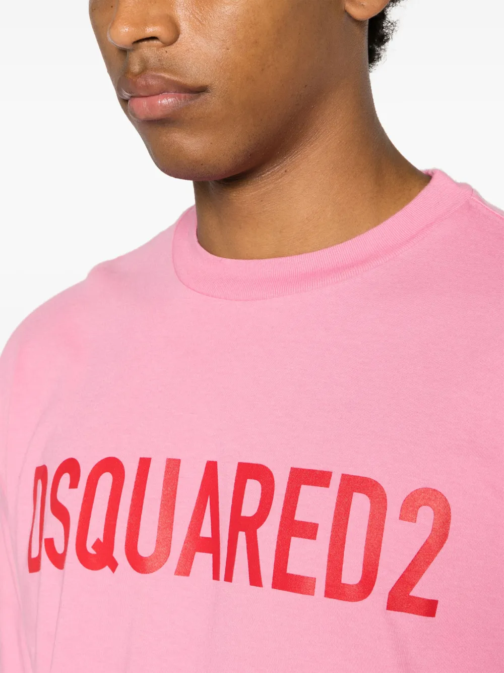 Dsquared2 T-shirt met logoprint Roze