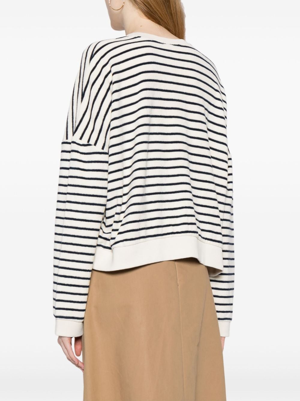 Shop Ymc You Must Create Almost Grown Stripe-pattern Sweatshirt In Neutrals
