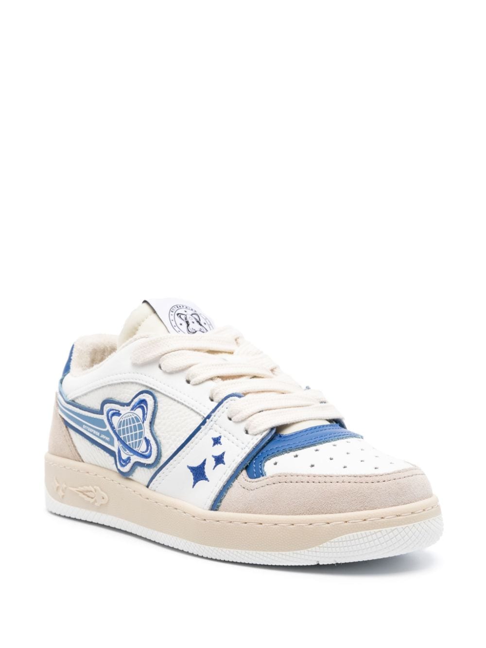 Shop Enterprise Japan Egg Planet Leather Sneakers In Weiss