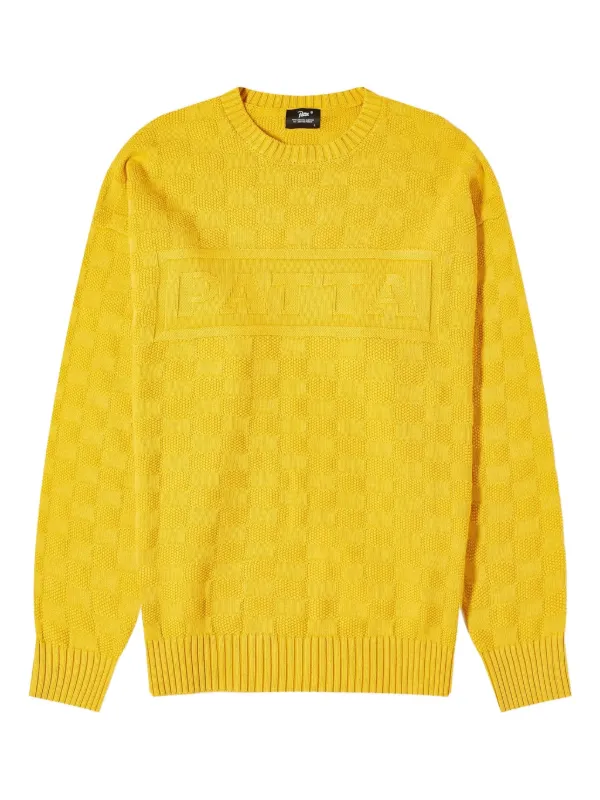 PATTA logo-embroidered Jumper Yellow FARFETCH SG