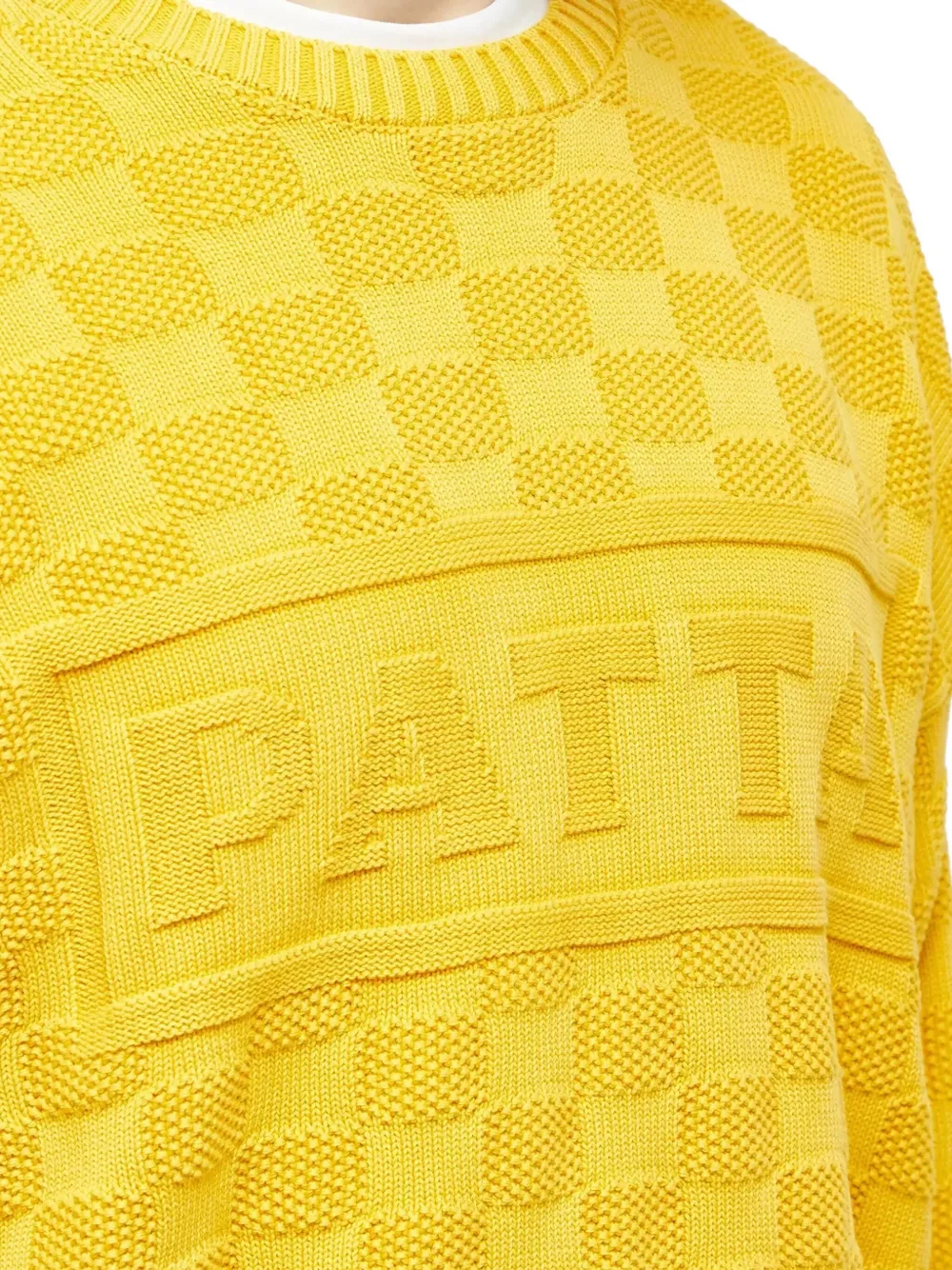 PATTA Trui met geborduurd logo Geel