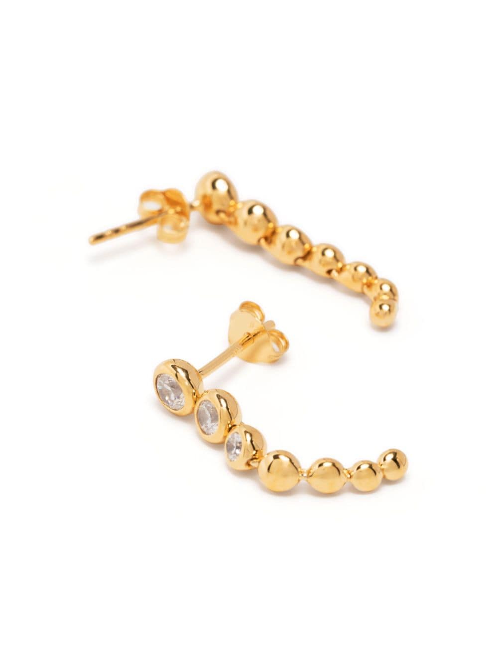 Shop Missoma Articulated Beaded Earrings In Gold