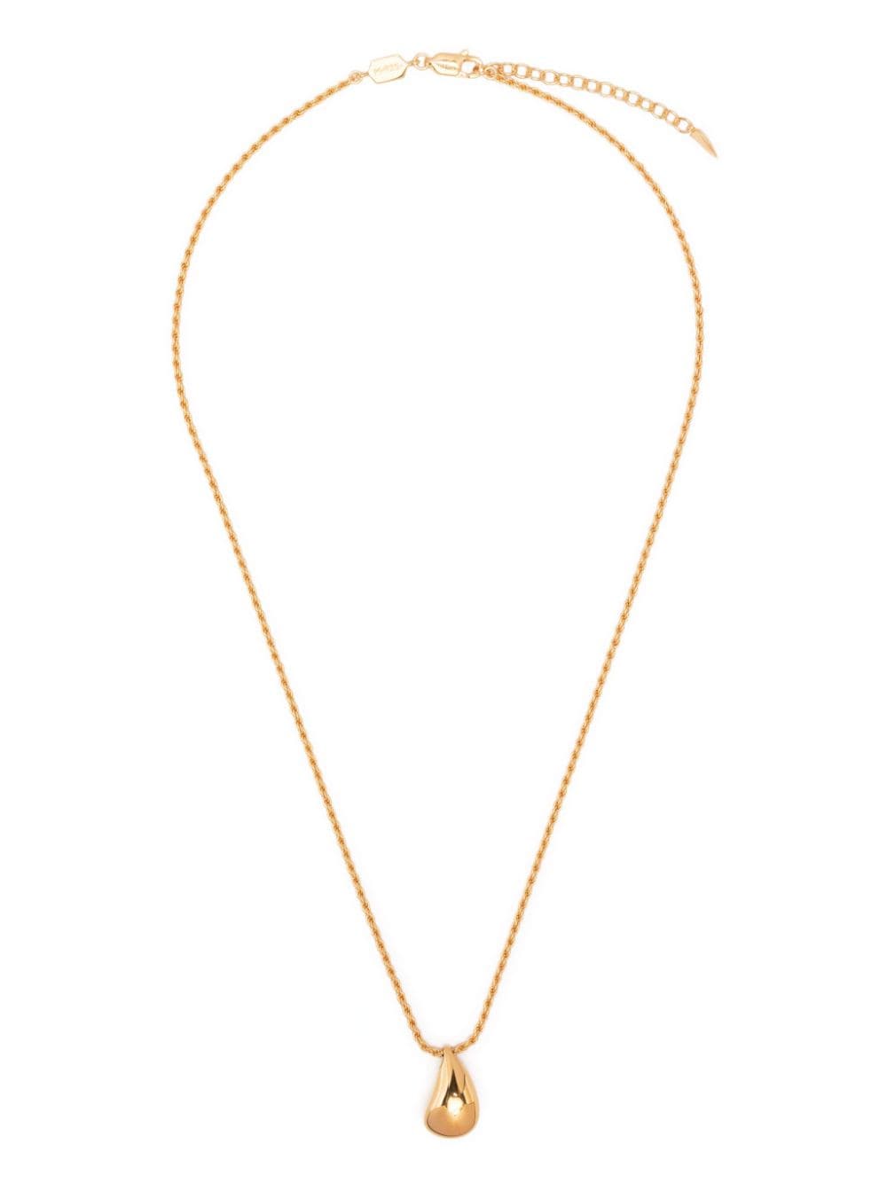 Shop Missoma Savi Sculptural Droplet Pendant Necklace In Gold