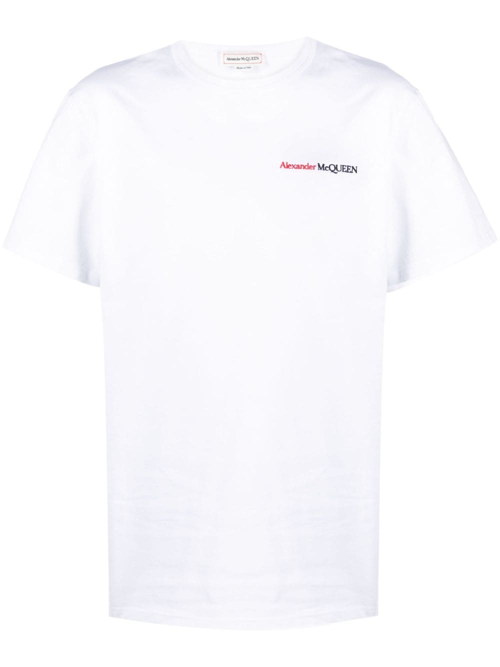 Alexander McQueen Katoenen T-shirt met geborduurd logo Wit