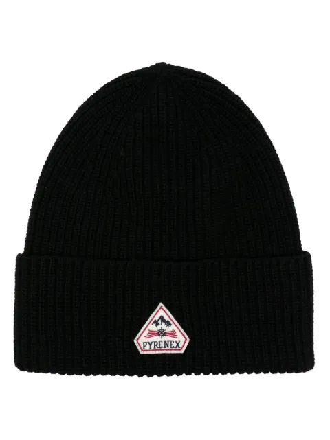 Pyrenex logo-patch chunky-knit beanie