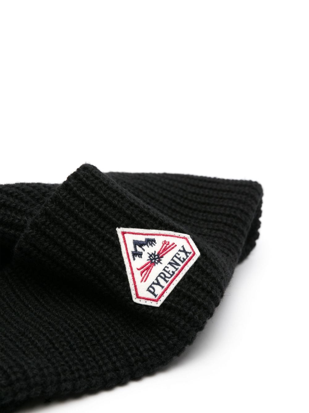 Shop Pyrenex Logo-patch Chunky-knit Beanie In Black