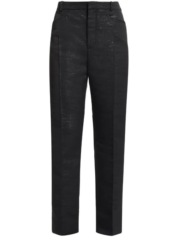 【送料&関税込】Tom Ford Sartorial Pants wallis Wallis striped wool and silk-blend straight pants in white