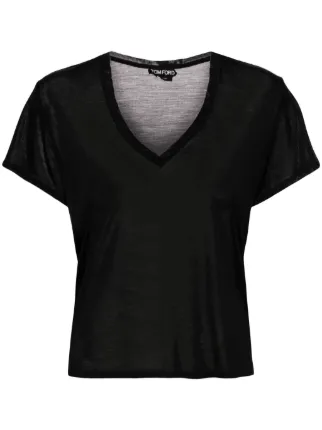 TOM FORD semi-sheer T-shirt | Black | FARFETCH KW